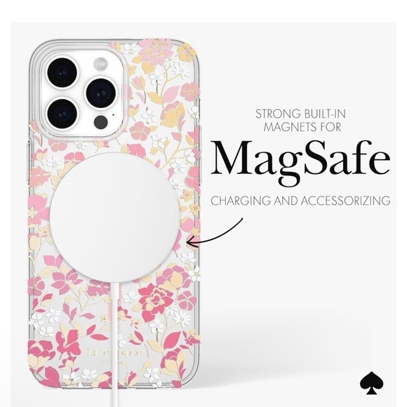 kate spade iphone 15 pro,   Protective Hard Shell Case w MagSafe for Apple - Picture 2 of 10